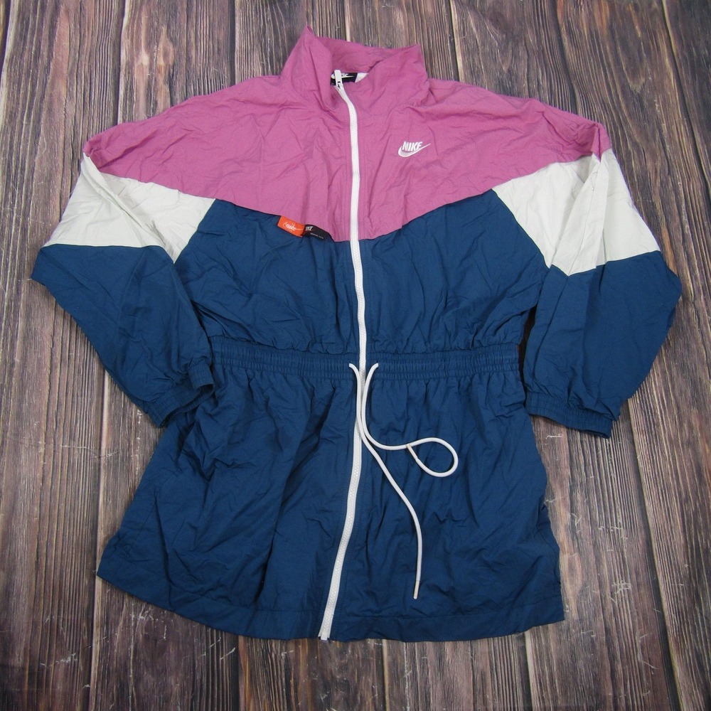 Nike Jacket Womens S Multicolor Colorblock Full Zip Lined Windbreaker